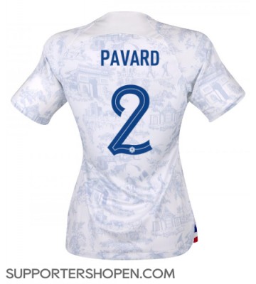 Frankrike Benjamin Pavard #2 Borta Matchtröja Dam VM 2022 Kortärmad